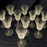Suite of 11 glasses with cooked wine or port in crystal size