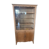 Showcase / bookshelf in sandblasted wood – classic style