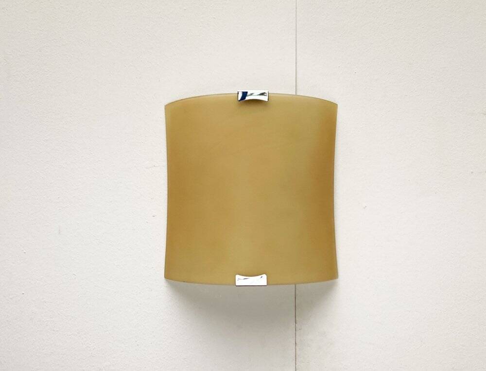 Postmodern vintage Italian glass wall lamp by Lucitalia, 1970s.