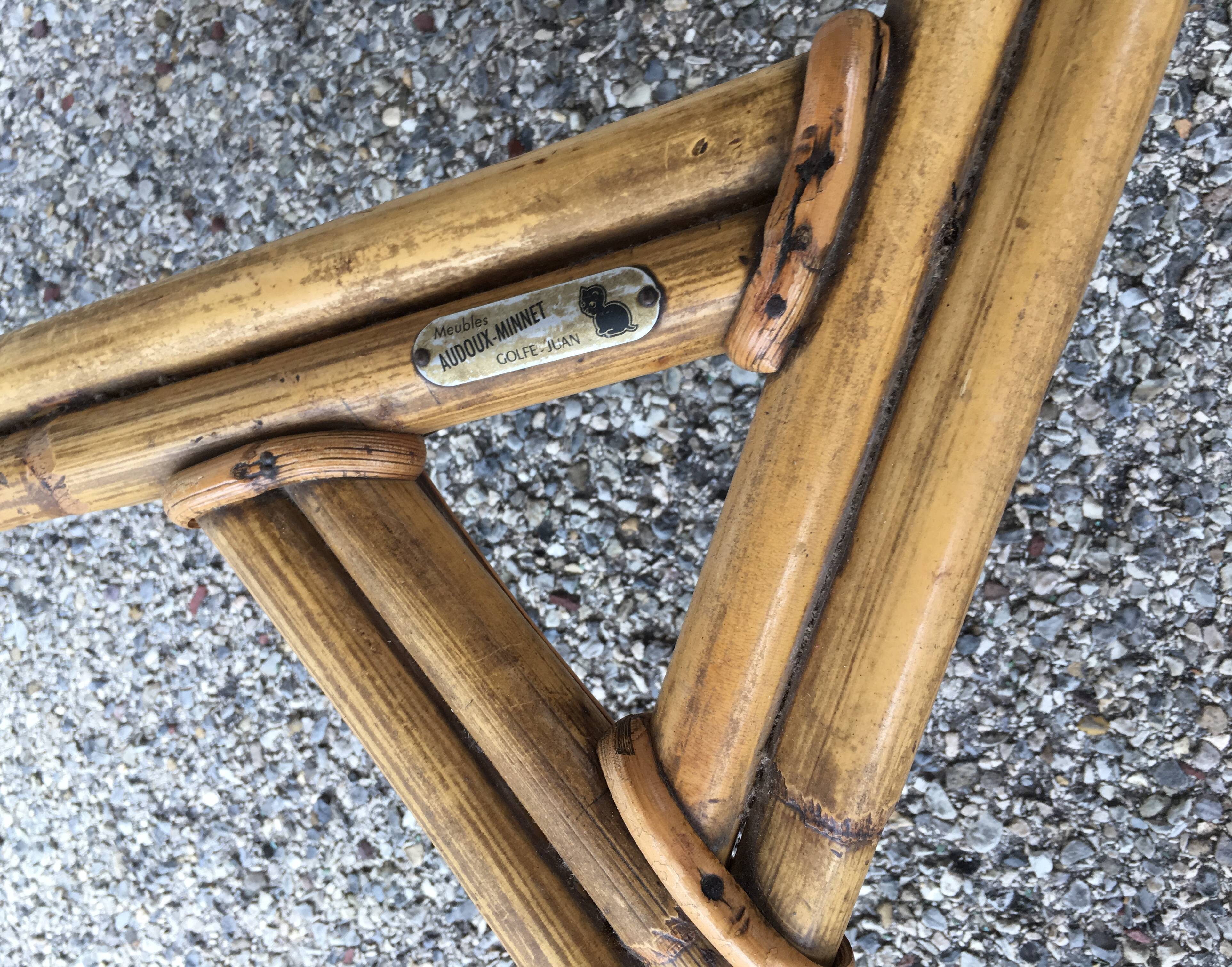 Round rattan coffee table Audoux-Minnet