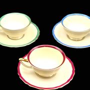 Set of three antique Thomas Bavaria cups – Ivory porcelain