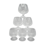 Set of 6 cognac glasses