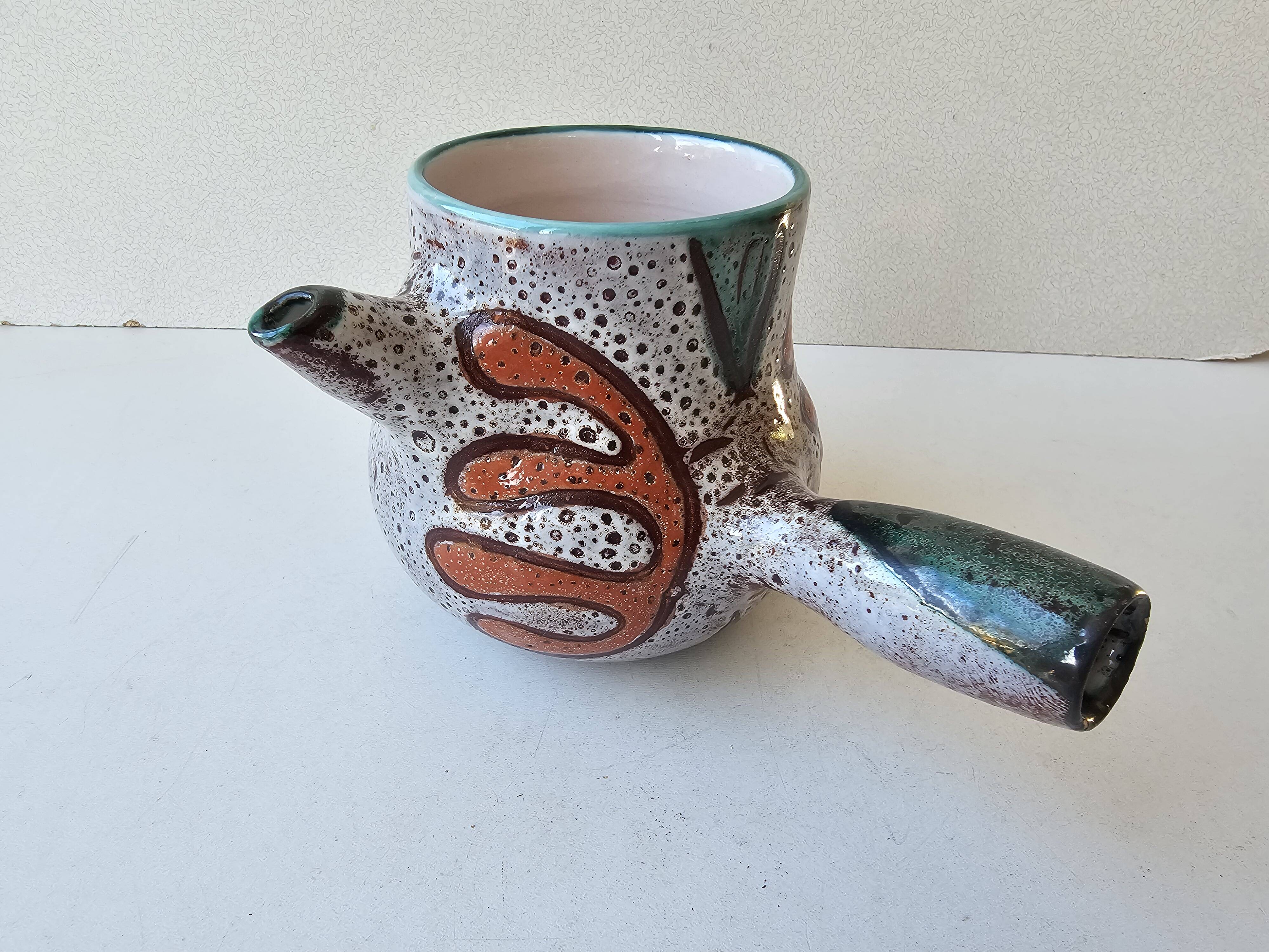 Jug Pouring Milk Jug Spirit At Chardons - Vallauris 1960s