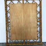 Miroir vintage en rotin 51x66cm