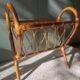 Rattan magazine rack