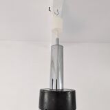 Metal and bubbled glass pendant light, Staff design, 1970s