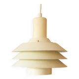 Danish white metal pendant light, 1960