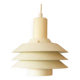 Danish white metal pendant light, 1960