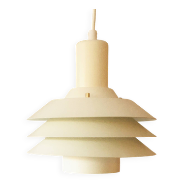Danish white metal pendant light, 1960
