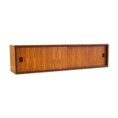 Vintage hanging sideboard with sliding doors made in the 60s