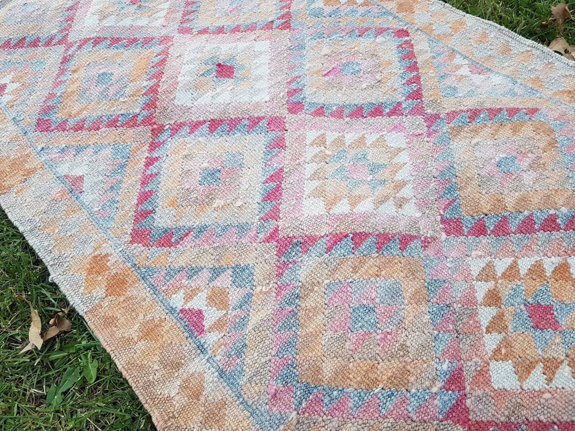 Vintage Turkish hallway rug 80x300 cm