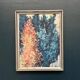 Swedish Oil on Canvas “Abstract” by Lennart Alexandria Vintage & Framed 39x31cm