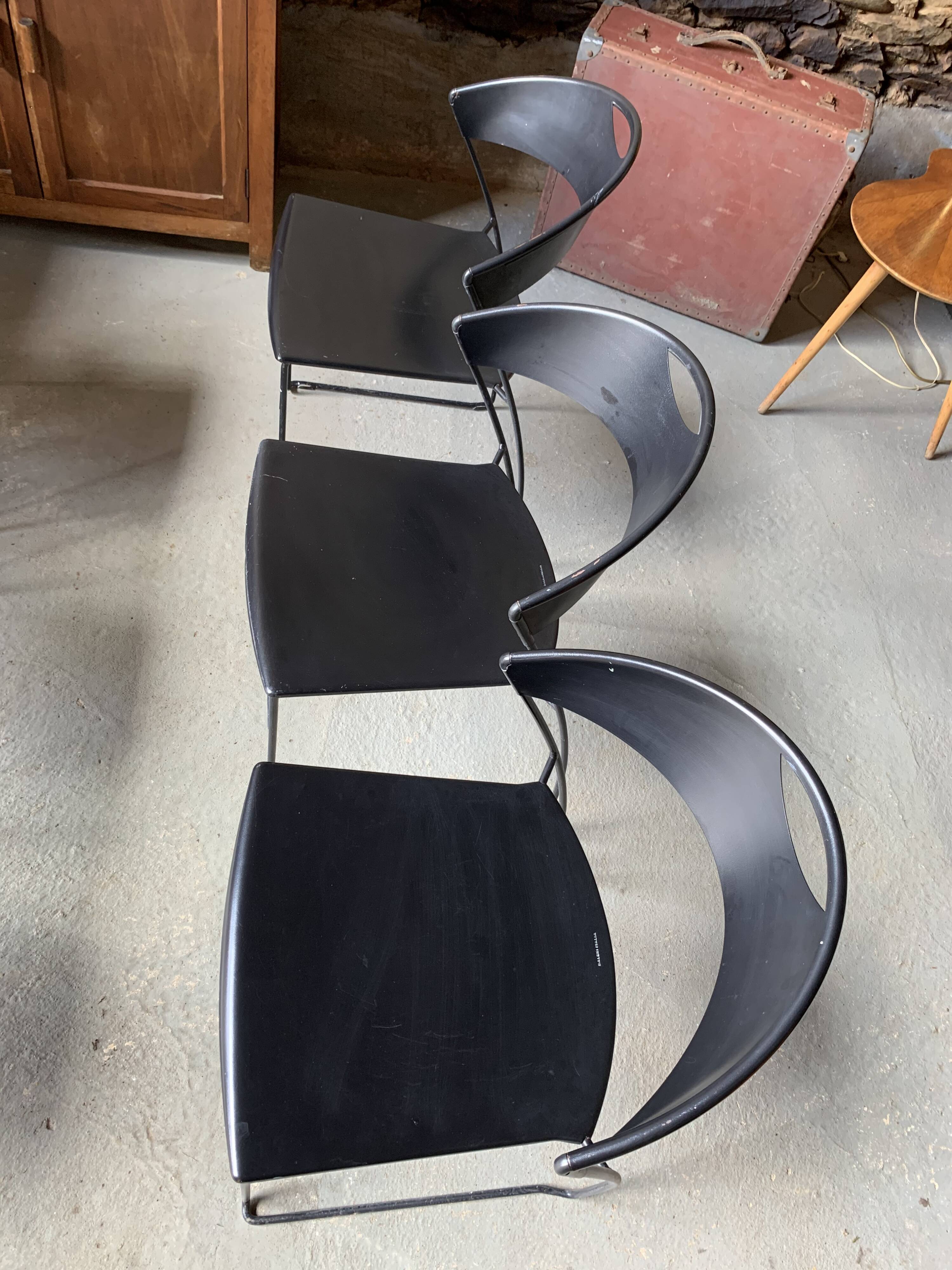 6 Baleri chairs, model Juliette - 1987 - Italy