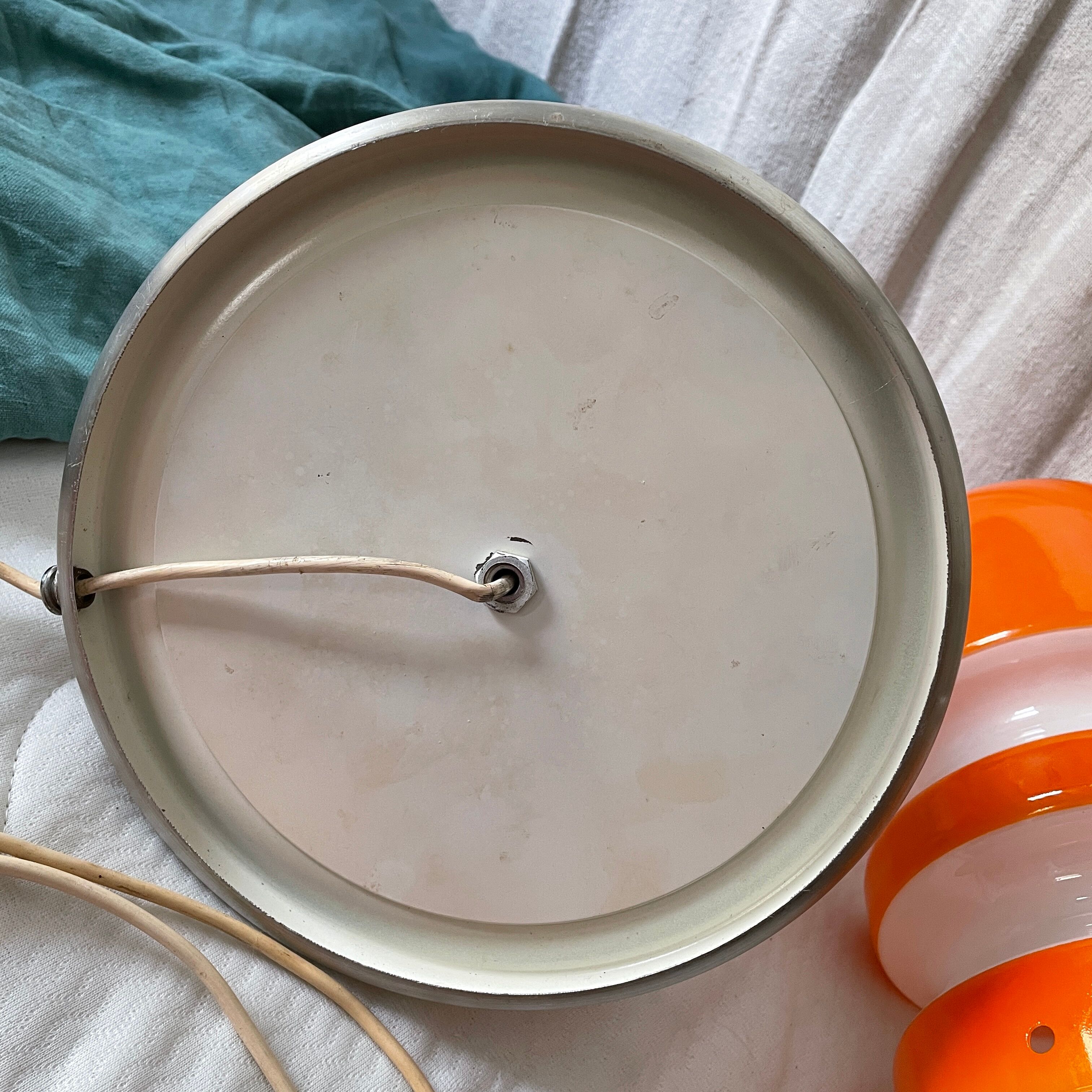 Vintage opaline design lamp 1970 70 space age