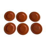 Selency x Monoprix Croisé Laroche artisanal polka dot plates