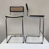 Pair of Marcel Breuer high bar chairs