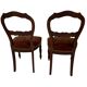 Pair of Louis Philippe period chairs in solid mahogany