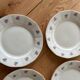 4 old Digoin & Sarreguemines “little flowers” flat plates