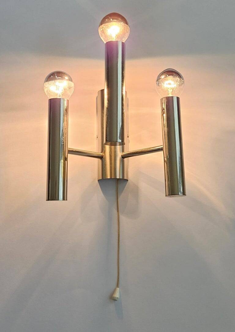 Set of Two Rare Midcentury Wall Lamp, Gaetano Sciolari, Italy, 1970s