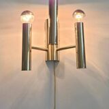 Set of Two Rare Midcentury Wall Lamp, Gaetano Sciolari, Italy, 1970s