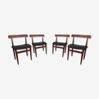 Set of 4 Hans Olsen Scandinavian chairs