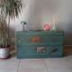 Vintage metal trunk of the 60s