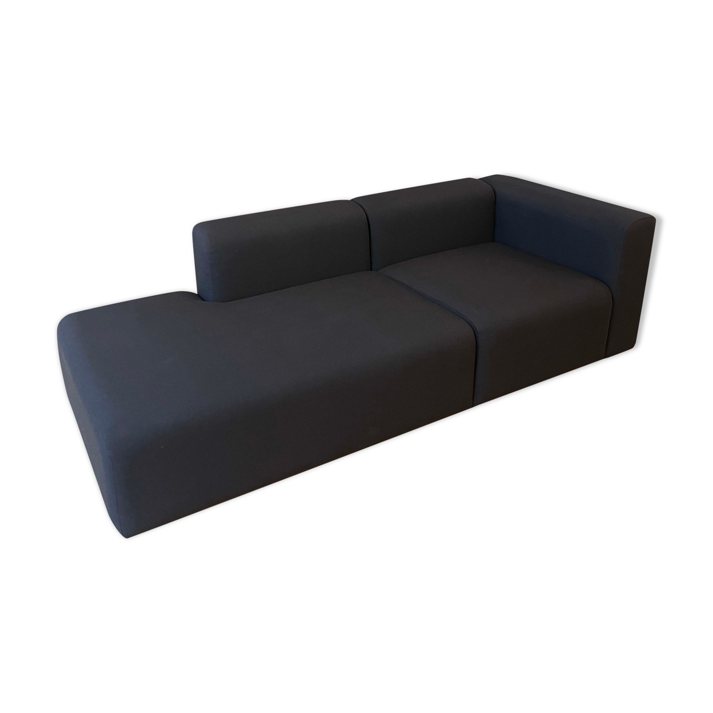 Hay Mags sofa 2.5 seats modules 9301+1061, Steelcut 380 fabric - dark grey