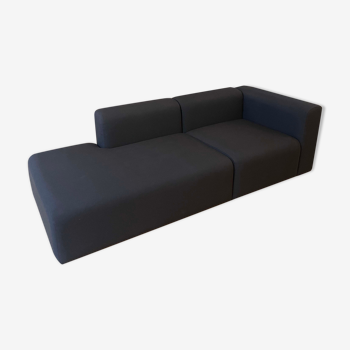 Hay Mags sofa 2.5 seats modules 9301+1061, Steelcut 380 fabric - dark grey