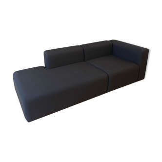 Hay Mags sofa 2.5 seats modules 9301+1061, Steelcut 380 fabric - dark grey