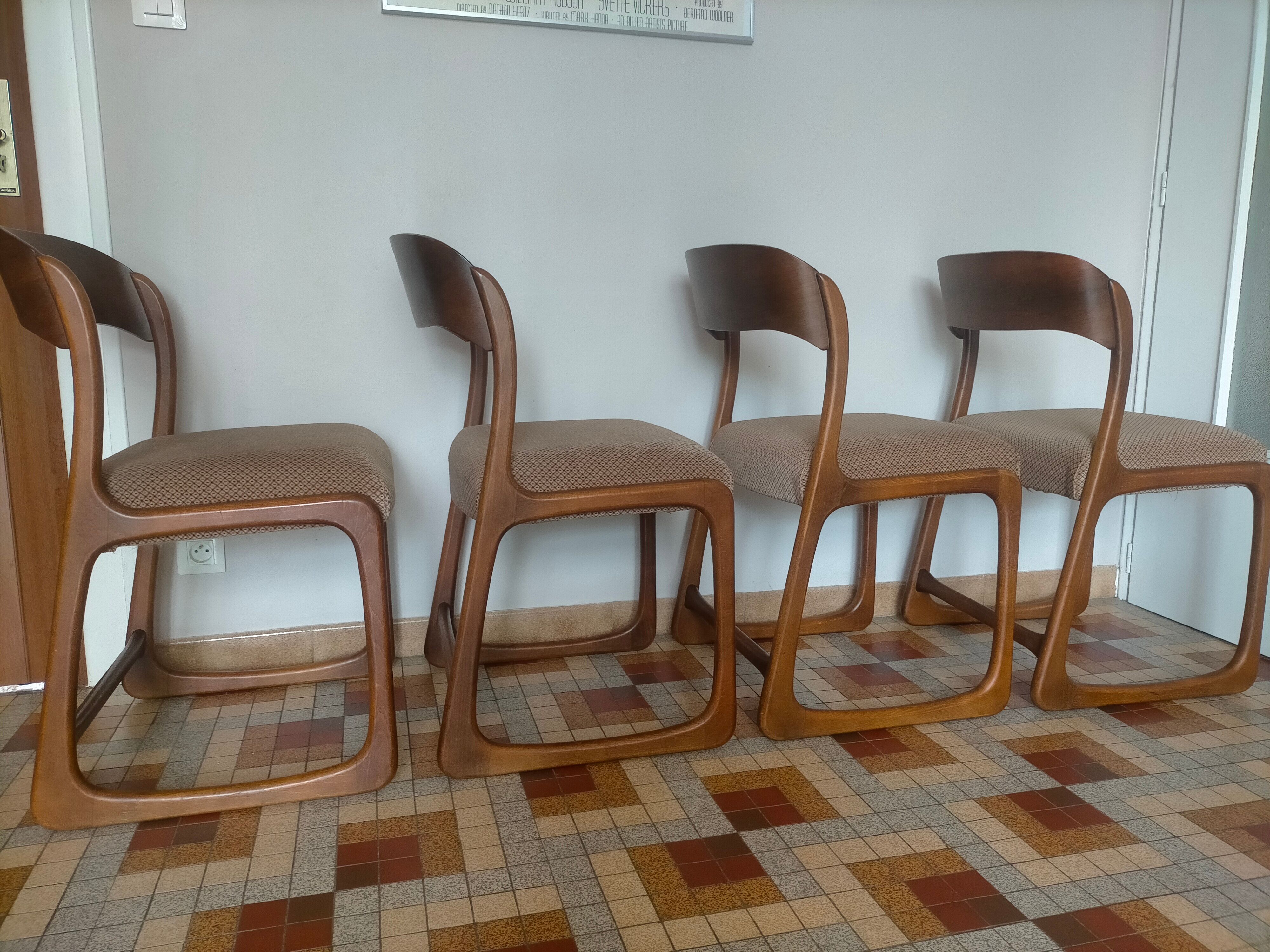 Scandinavian baumann sleigh chairs