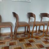 Scandinavian baumann sleigh chairs