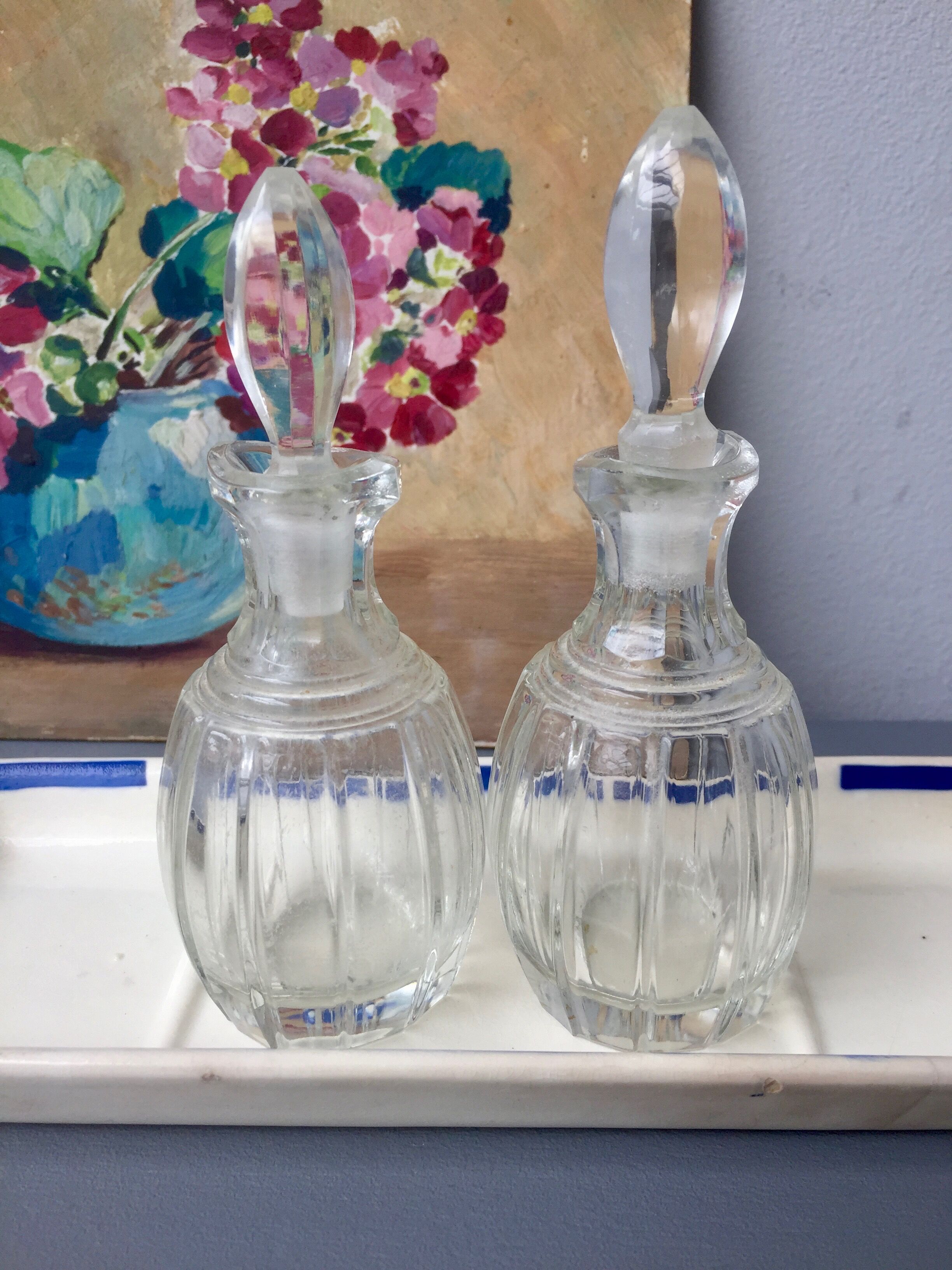 Pair of old perfume bottles