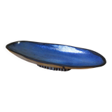 Blue glazed ceramic cup