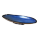 Coupe en céramique émaillé bleu