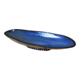 Blue glazed ceramic cup