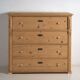 Central European high chest of drawers with four washed pine drawers – Central Europe, around 1900