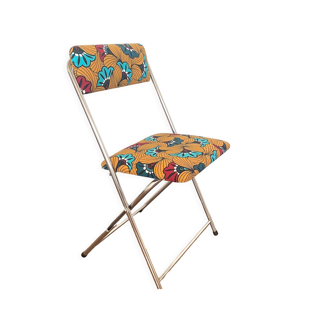 Chaise pliante vintage upcycling Tanzanie Curry