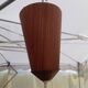 Teak and sisal light/hanging lamp from the 60s/70s