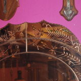 Former venetian oval mirror copper rosé 1950