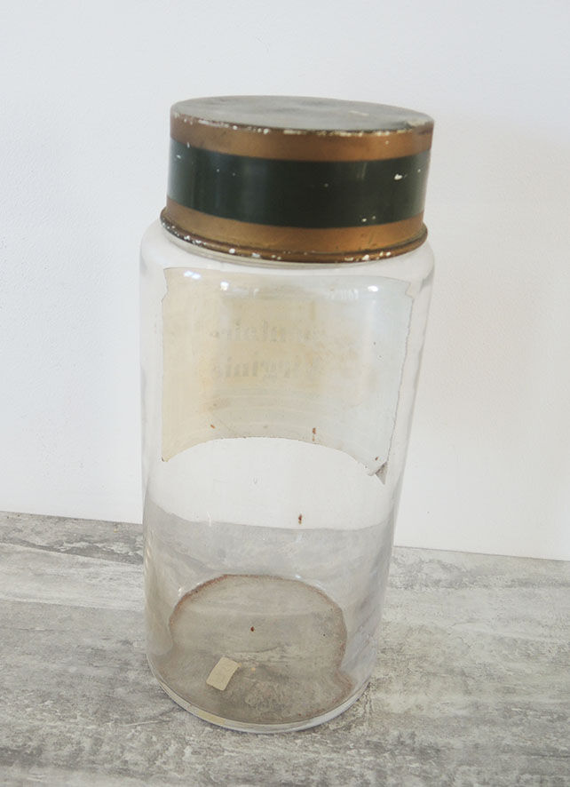 Old Pharmacy Pot / Virginia Snake Apothecary Bottle