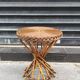 Table d'appoint en rotin 1950 midcentury
