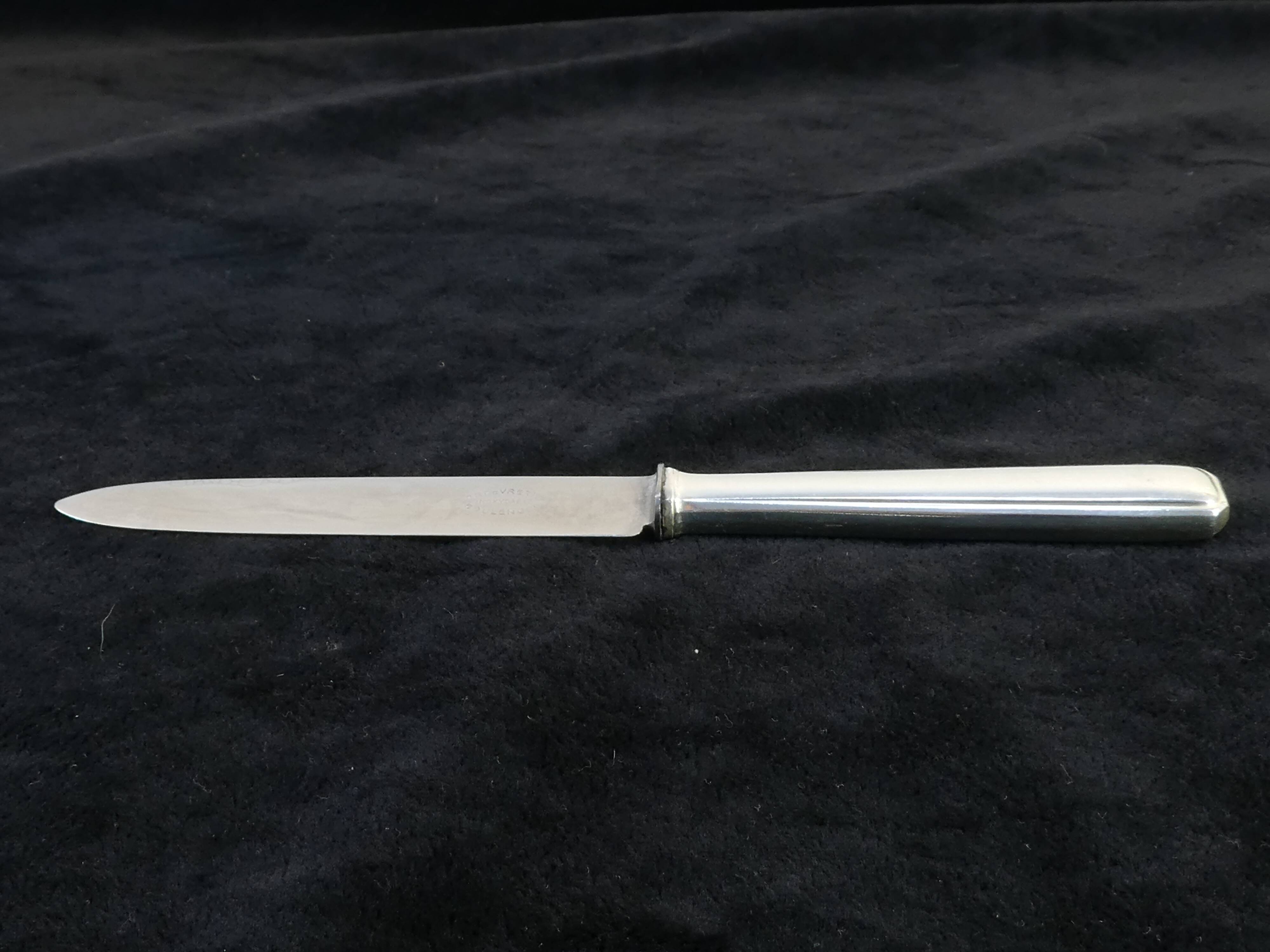 Box 24 knives boulenger in silver metal model suzy