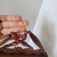 Miroir bohème vintage en perles de bois