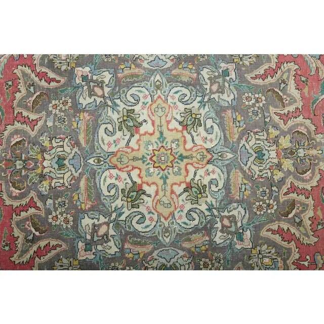 1970s Vintage Persian Handmade Wool Red Area Rug 296x391