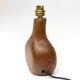 Modernist lamp foot free form in solid walnut by Richard Lecompte