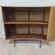 Vintage wicker bar and its two stools