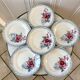 set of 6 flat plates Digoin Sarreguemines model "Lot" 30s