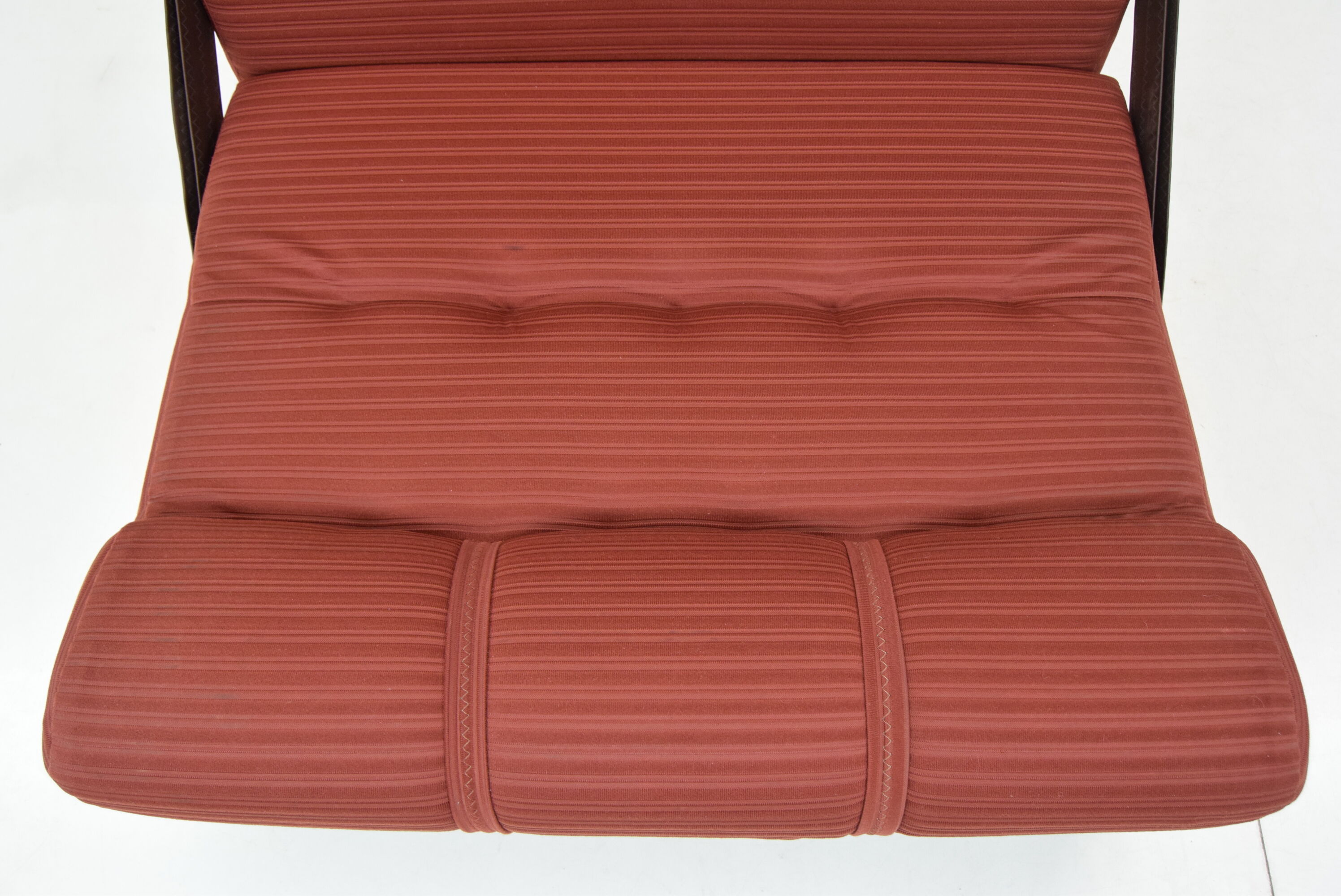 Mid-century Folding Armchair and Footstool or Daybed,1970's.