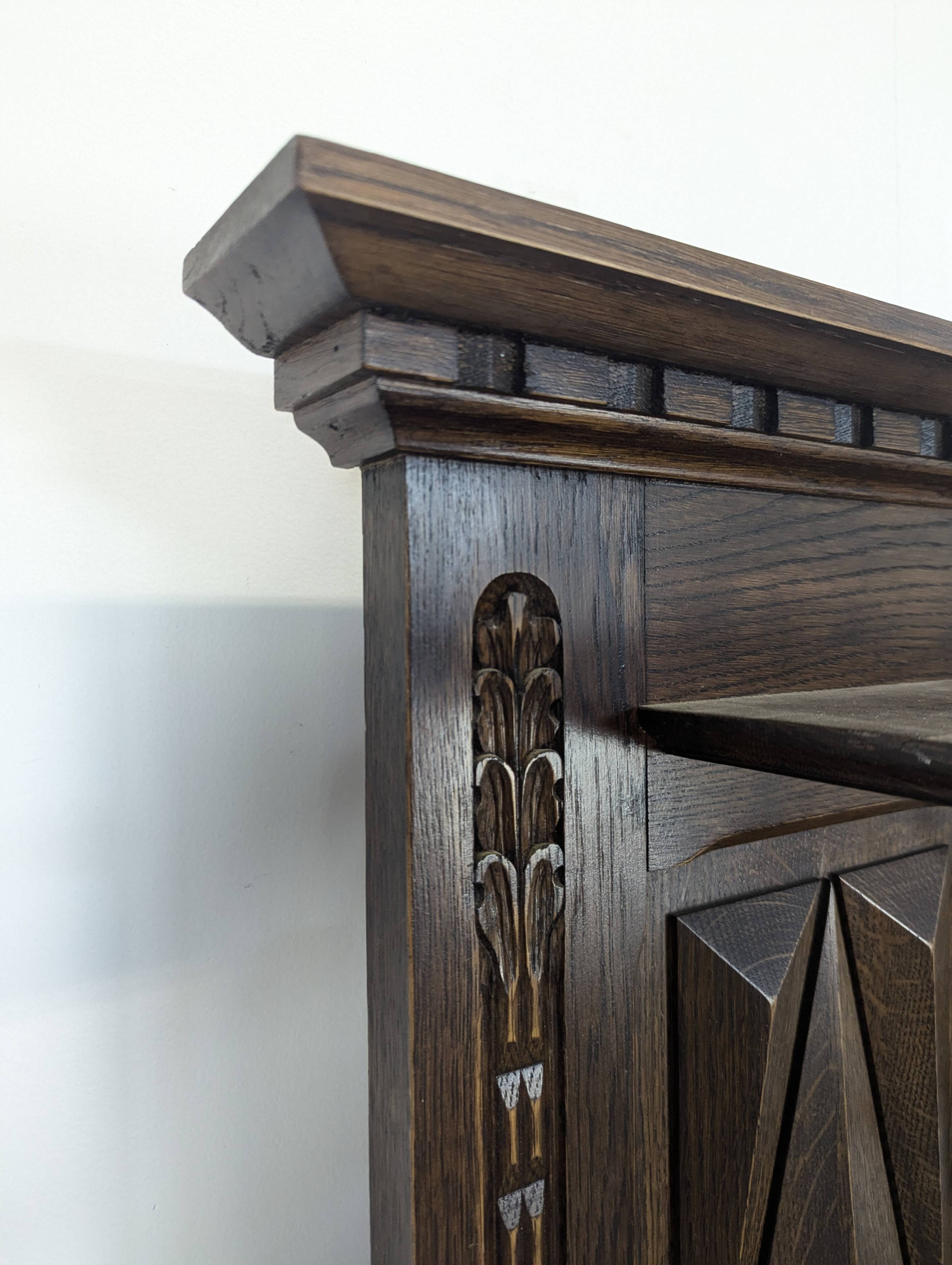 Coat rack in oak in the spirit of Dudouyt.