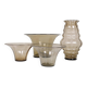 Art Deco Ensemble / Swedish Grace of 4 Glass Containers by Simon Gate Orrefors Sweden 1920s